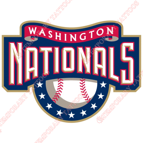 Washington Nationals Customize Temporary Tattoos Stickers NO.2020